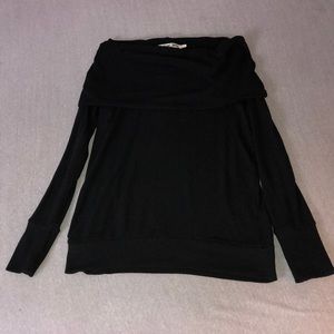 off-shoulder sweater